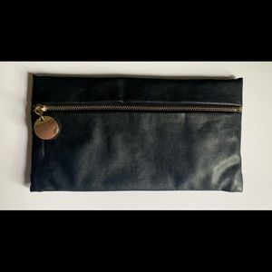 The Limited Black Leather Clutch